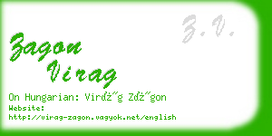 zagon virag business card